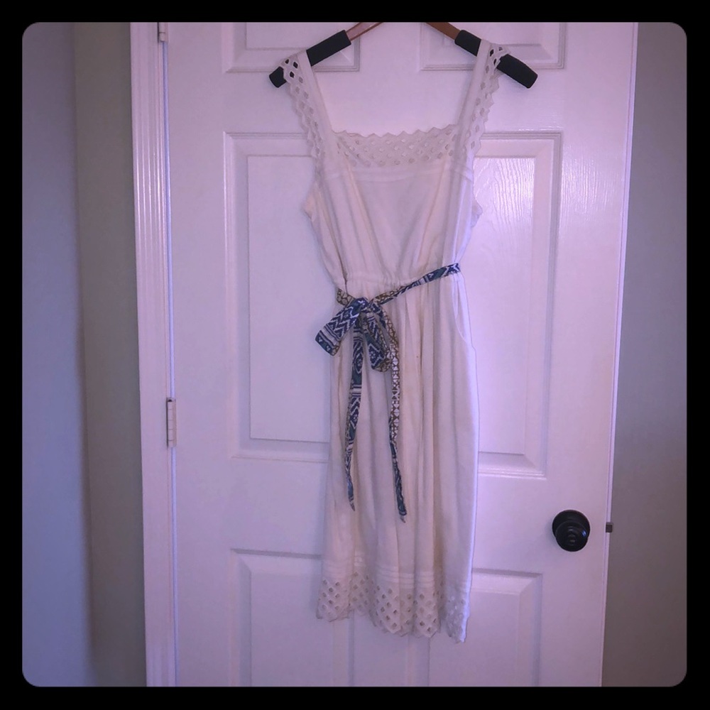 Maeve Anthropologie white dress